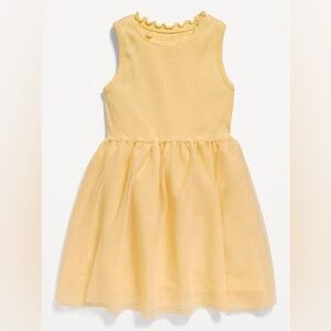 Butter yellow play tutu dress-Size 4T